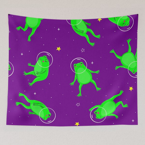 Item preview, funny astronaut frogs space purple designed and sold by Gossip Rag.