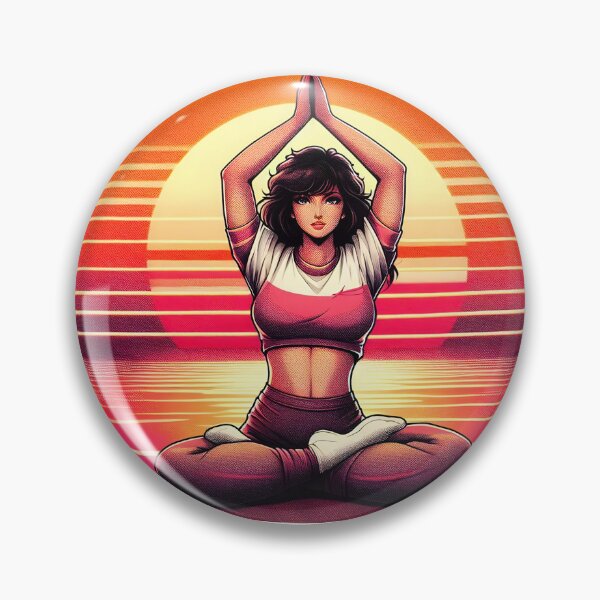 Item preview, Woman Doing Retro Yoga Meditation. designed and sold by JonelleTshirts.