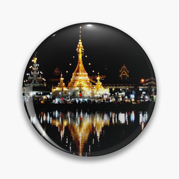Item preview, Night Reflections of Mae Hong Son Temple designed and sold by franck380.