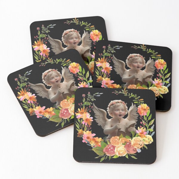 Item preview, Heavenly Singing Cherubim Angel With Roses designed and sold by DivineHaven.
