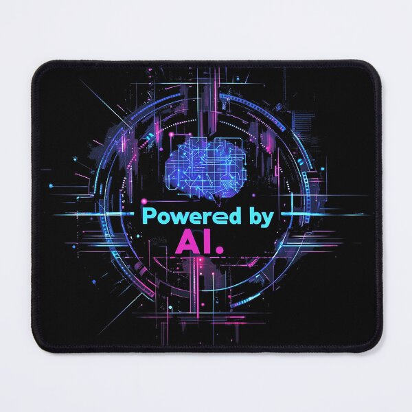 Item preview, Powered by AI – Futuristic Tech Glitch T-Shirt designed and sold by Uniquely4You2.