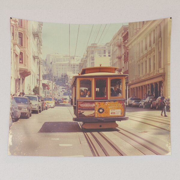 Aperçu de l'œuvre Téléphérique de San Francisco en Californie créée et vendue par WanderLustNook.