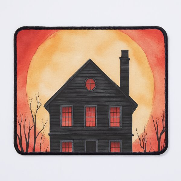Item preview, Spooky Haunted House Under Red Moon designed and sold by WPCreator.