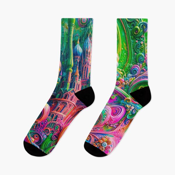 Item preview, Whimsical Fantasy Castle in Vibrant Colors designed and sold by blackhalt.