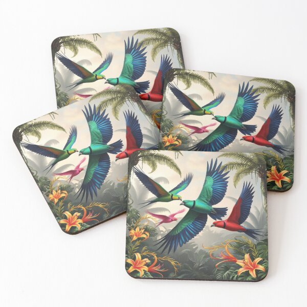 Item preview, Four Birds in the Forest designed and sold by laguitan10.