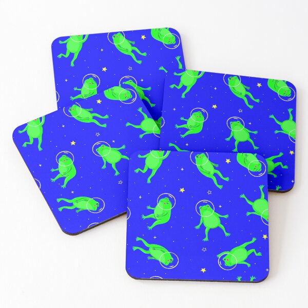 Item preview, funny astronaut frogs space blue designed and sold by Gossip Rag.