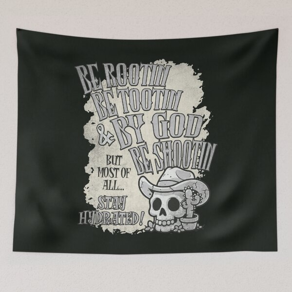 Item preview, Cowboy Advice: Stay Hydrated, Ya' Rootin Tootin Skull! - NightWolfLatte designed and sold by ORuaircDesigns.