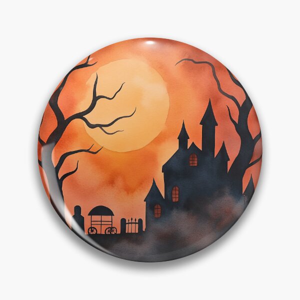 Item preview, Haunted Castle and Graveyard in Fog designed and sold by WPCreator.