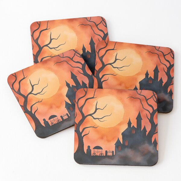 Item preview, Haunted Castle and Graveyard in Fog designed and sold by WPCreator.