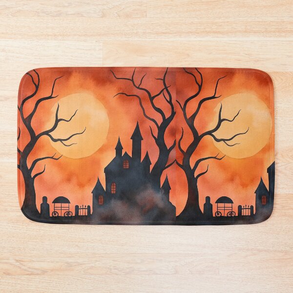 Item preview, Haunted Castle and Graveyard in Fog designed and sold by WPCreator.