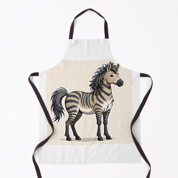 Item preview, FANTASY HORSE ZORSE ZONKEY HYBRID ~ Bashkir Donkey Zebra Spotted ~ Equine Lover GIFT Art Poster Print designed and sold by Spinning Plates 360.