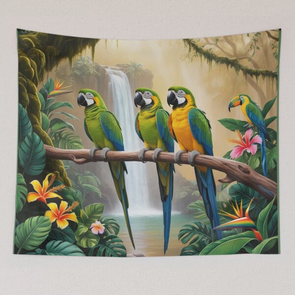 Item preview, Four Parrots in a Forest designed and sold by laguitan10.