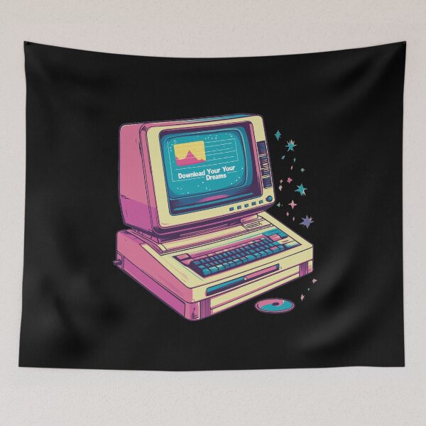 Item preview, Retro Tech Dreams – Vintage Computer Y2K T-Shirt designed and sold by Uniquely4You2.
