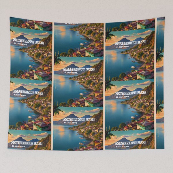 Item preview, Wall  Art El Salvador | Coatepeque Lake Travel Vintage Poster designed and sold by kestrada2906.