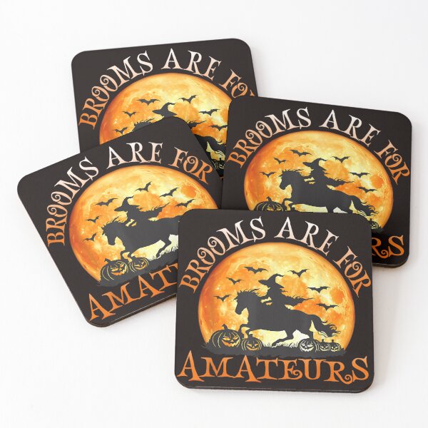 Item preview, Brooms Are For Amateurs Witch Riding Horse Halloween  designed and sold by MythicMosaics.