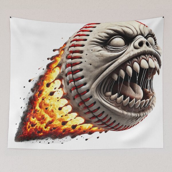 Item preview, Flaming rocket baseball screaming baseball designed and sold by Cord75.