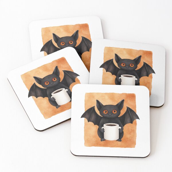 Item preview, Adorable Bat Holding a Coffee Mug designed and sold by WPCreator.
