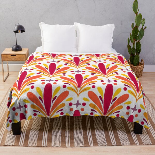 Item preview, Sparkling fireworks flourishes - red and orange designed and sold by Home Cyn Home.