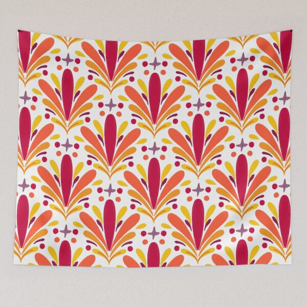 Item preview, Sparkling fireworks flourishes - red and orange designed and sold by Home Cyn Home.