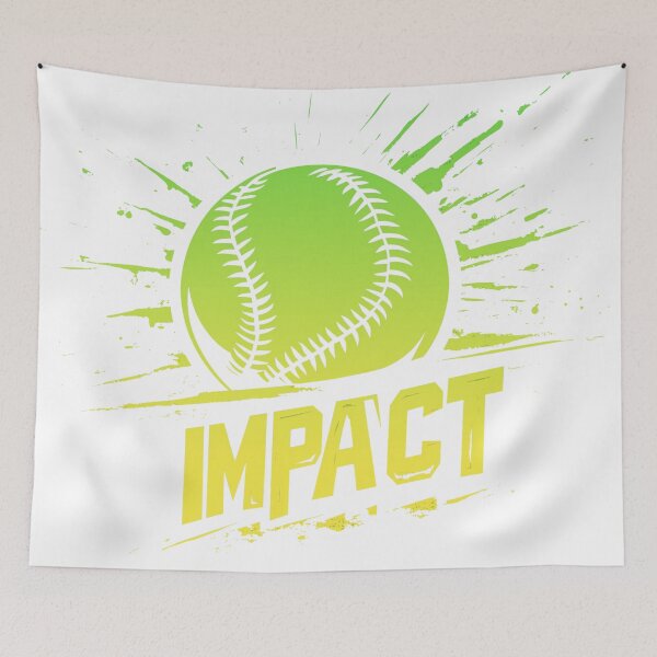 Artikelvorschau, Baseball-T-Shirt „Impact“ entworfen und verkauft von Zen Lael.
