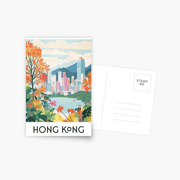 Item preview, Hong Kong Travel Poster designed and sold by ArtHausPrint.