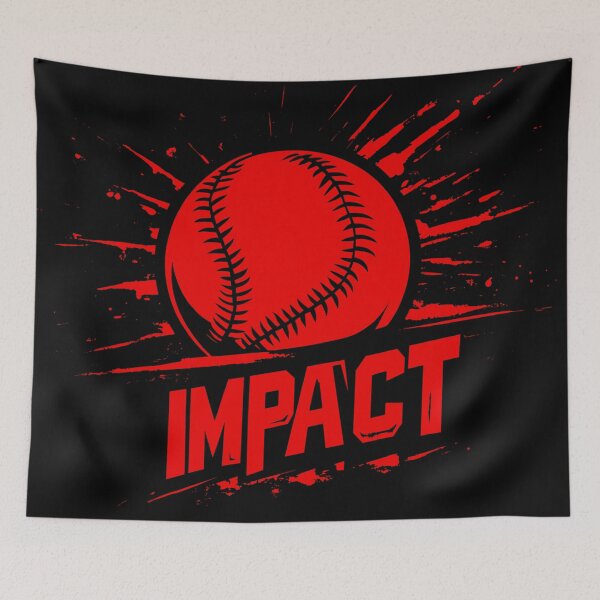 Item preview, Baseball "Impact" tee red  designed and sold by Zen Lael.