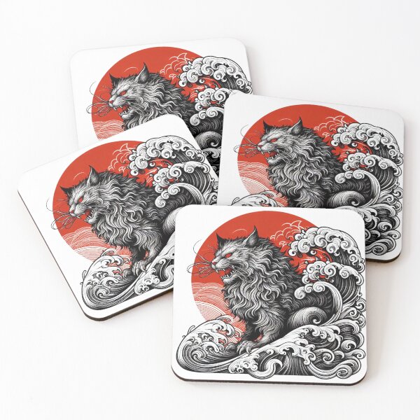 Item preview, Catzilla Cat Japanese Art Funny designed and sold by Bankza.