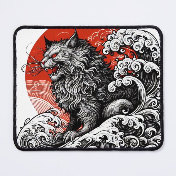 Item preview, Catzilla Cat Japanese Art Funny designed and sold by Bankza.