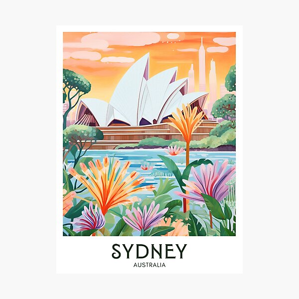 Item preview, Sydney, Australia Travel Poster designed and sold by ArtHausPrint.