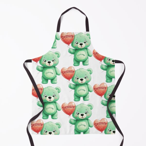 Item preview, cute green teddy bear -Demure Cutesy designed and sold by Hen-C-Art.