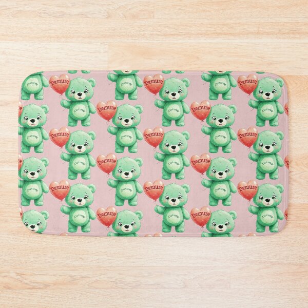 Item preview, cute green teddy bear -Demure Cutesy designed and sold by Hen-C-Art.