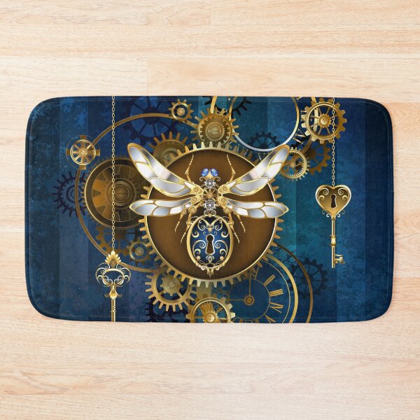 Item preview, Mechanical insect on blue background designed and sold by Blackmoon9.
