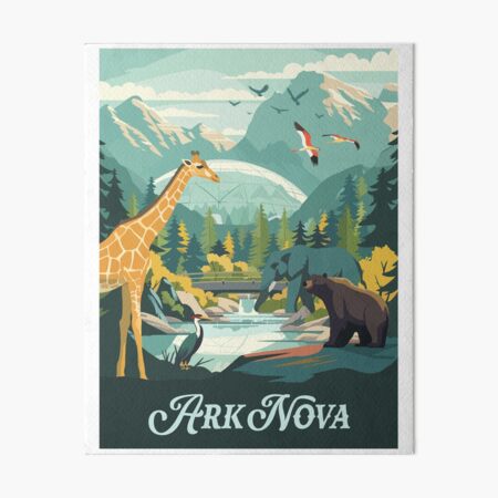 Vista previa del artículo con la obra «Póster inspirado en ARK NOVA / Póster de juego de mesa retro / Impresión de arte mural / Fantasía, juego de mesa, RPG, DnD / Idea de regalo para decoración del hogar», diseñado y vendido por RoleplayRealm.