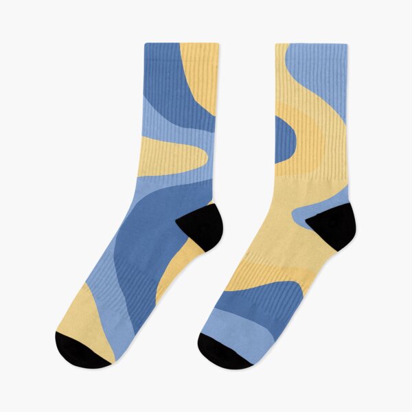 Item preview, Cottage Blue and Yellow Abstract designed and sold by Sharon Schwalbe.