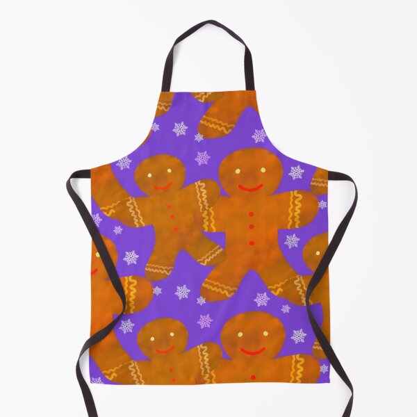 Item preview, Gingerbread Men Snowflakes Purple Background designed and sold by Victoria Rose.