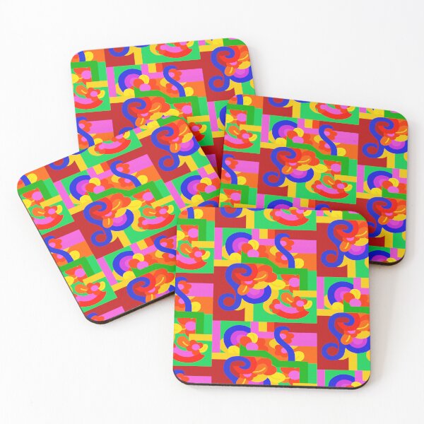 Item preview, Bright Geometric in Fruit Punch Colors designed and sold by Sharon Schwalbe.