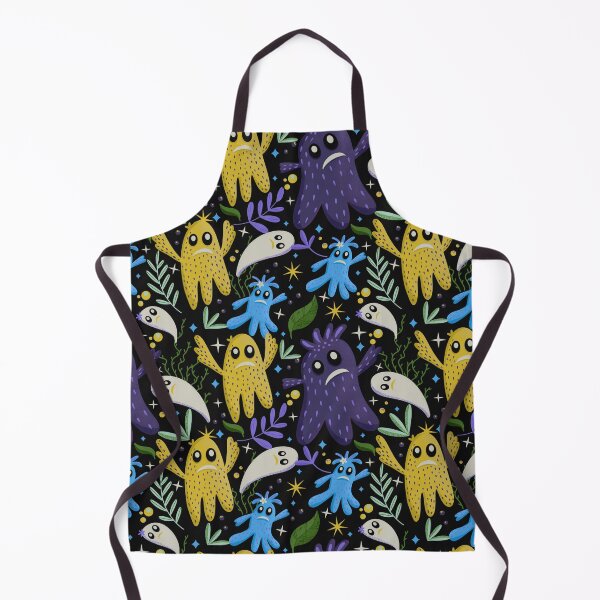 Item preview, The cute little ghost pattern - purple and yellow designed and sold by Kaushlydraw.