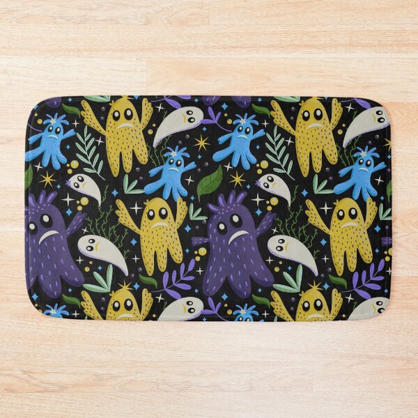 Item preview, The cute little ghost pattern - purple and yellow designed and sold by Kaushlydraw.