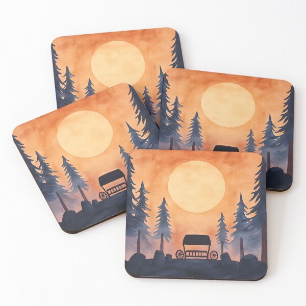Item preview, Mysterious Cart in Foggy Forest at Dusk designed and sold by WPCreator.