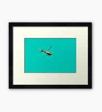 Yellow helicopter Framed Print
