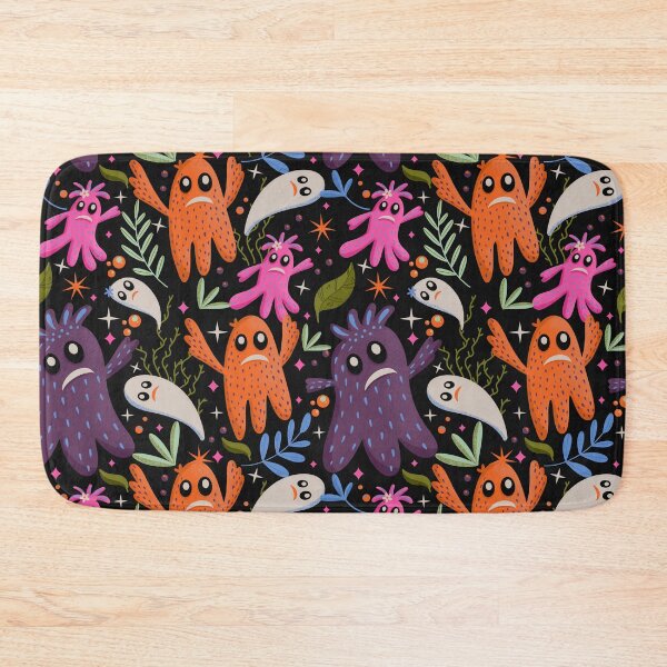 Item preview, Copy of The cute little ghost pattern - purple and orange designed and sold by Kaushlydraw.