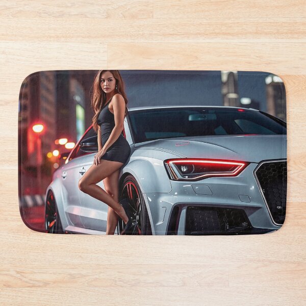 Item preview, A beautiful woman in a skirt poses in front of an Audi RS designed and sold by Salimgor Hangaround Music.