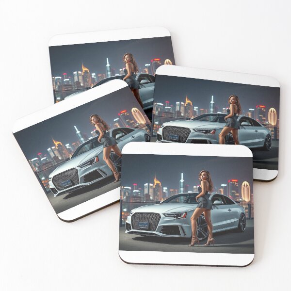 Item preview, A beautiful woman poses in front of a sporty Audi RS designed and sold by Salimgor Hangaround Music.