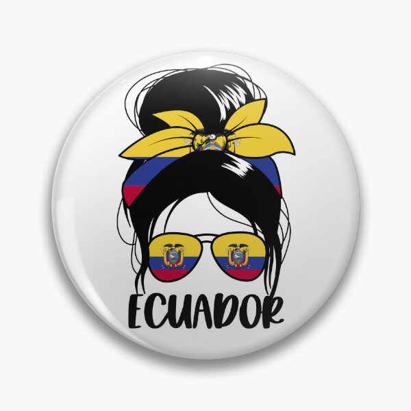 Item preview, Ecuador Messy Bun Patriotic Ecuadorian Women's Ecuador Gear designed and sold by DynamicDesign.