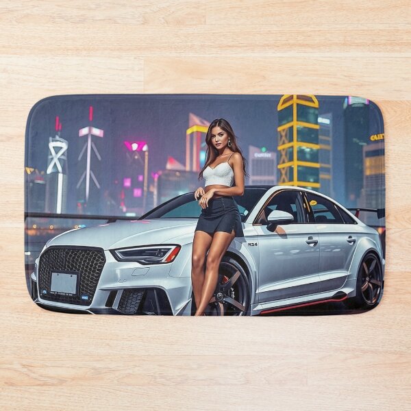 Item preview, A beautiful woman poses and leans against an Audi RS designed and sold by Salimgor Hangaround Music.