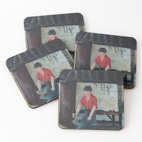 Item preview, Blacksmith - Oil Painting designed and sold by lezvee.