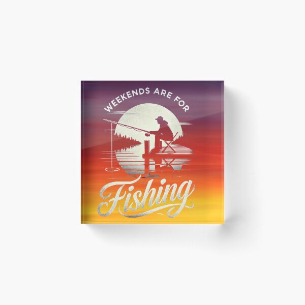 Item preview,  Weekends Are for Fishing - Sunset Silhouette Design designed and sold by ibobo4656.
