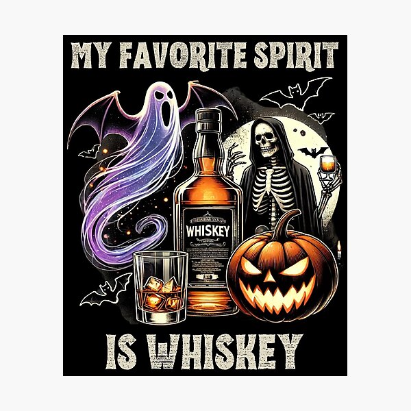 Item preview, My Favorite Spirit Is Whiskey, Funny Halloween Ghost Drinking Party Tee designed and sold by MonaCreations.