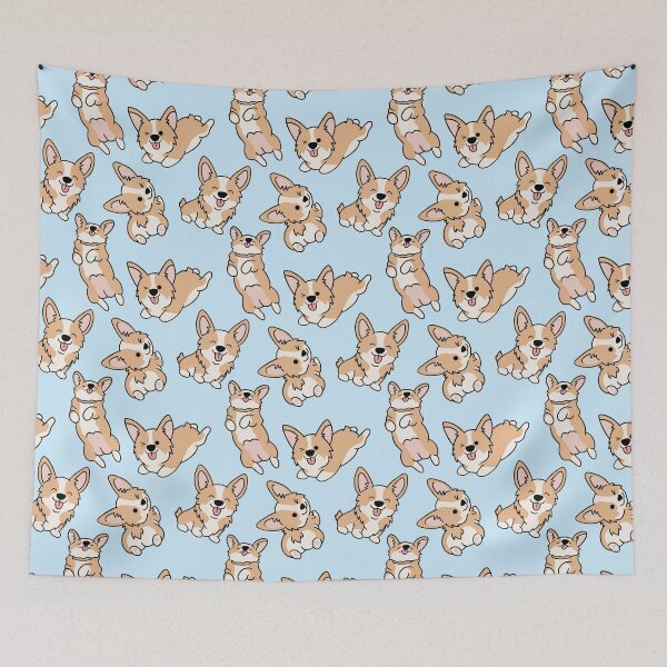 Item preview, Corgi Cute Pattern Blue designed and sold by SwatchGD.