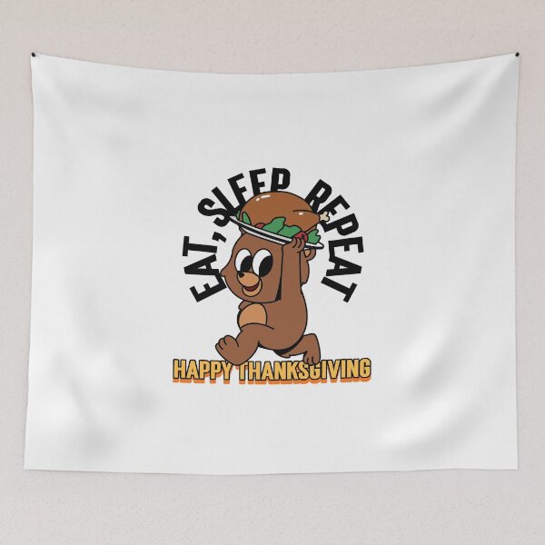 Item preview, Eat Sleep Repeat Happy Thanksgiving designed and sold by CourageousTees.